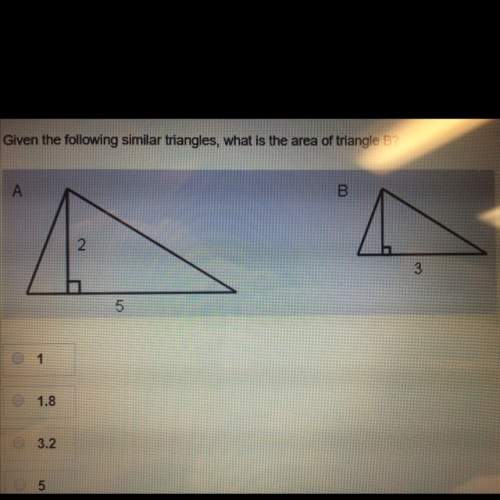 Given the following similar triangle, what is the area of triangle b?