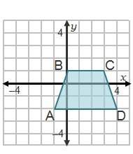 The image of trapezoid abcd has coordinates a′(–2, –5), b′(–1, –2), c′(2, –2), and d′(3, –5). it was