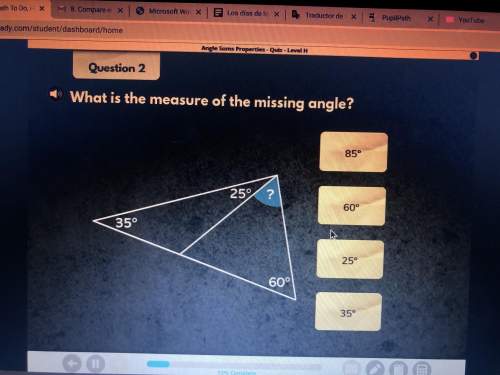 What is the measure of the missing angle?