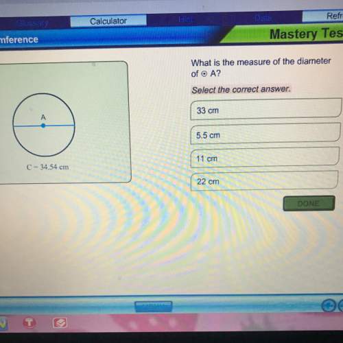 Asap!  what is the measure of the diameter of a?