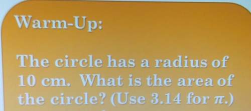 The circle has a radius of 10 cm what is the area of the circle
