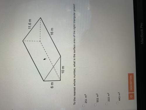 To the nearest whole number, what is the surface area or the right triangular prism