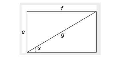 What is the tangent of angle x in this rectangle?