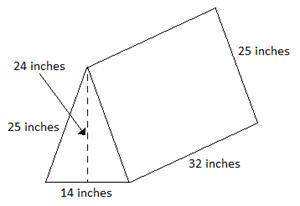 Find the surface area of the triangular prism down below.