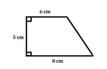Find the area of the trapezoid by decomposing it into other shapes. a) 35 cm2  b) 39 cm2