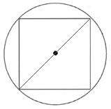 Acircle is circumscribed about a square. if the sides of the square are 4, what is the exact circumf