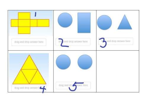 You are shown either nets or top and side view of three dimensional figures. match the three dimensi
