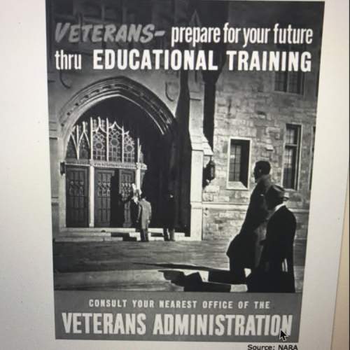 The program being prompted by this poster was created to  a. assist soldiers when they returne