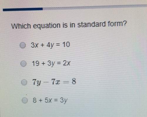 Which equation is in standard form?