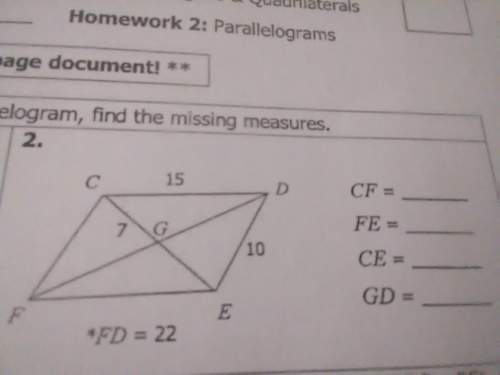 If each quadrilateral is a parallelogram,find the missing measures.