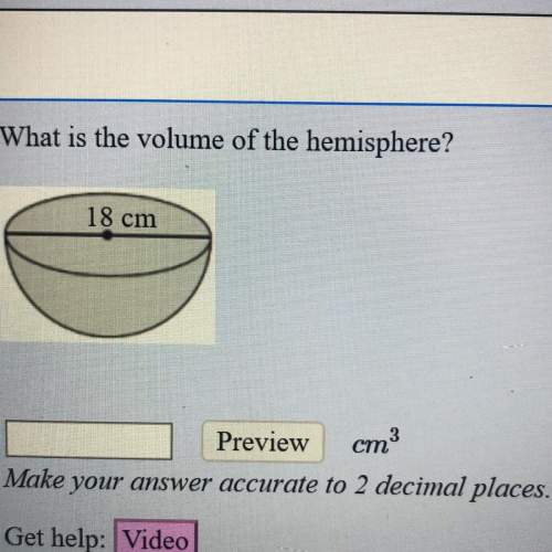 What is the volume of the hemisphere ?
