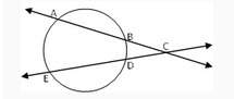 If arc ae = 64° and arc bd = 20°, find the measure of angle bcd. [see attachment]&lt;