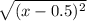 \sqrt{(x - 0.5)^2}
