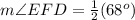 m\angle EFD=\frac{1}{2}(68^o)