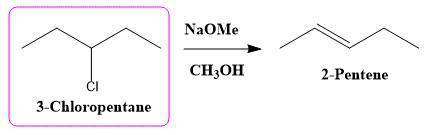 What halide would undergo dehydrohalogenation to give 2-pentene as a pure product?