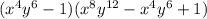 (x^{4}y^{6} - 1)(x^{8}y^{12} - x^{4}y^{6} + 1)
