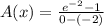A(x) = \frac{e^{-2} -1}{0-(-2)}