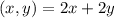 (x,y)=2x+2y