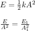 E = \frac{1}{2} kA^2\\\\\frac{E}{A^2} = \frac{E_1}{A_1^2}
