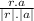 \frac{r.a}{|r|.|a|}