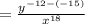 =\frac{y^{-12-\left(-15\right)}}{x^{18}}