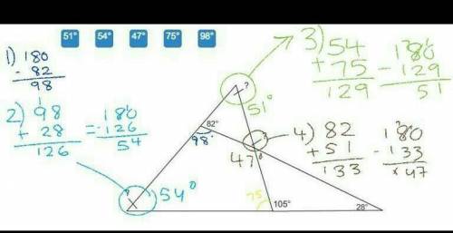 Select the correct answer.

In the figure, the combined measurement of angles A, E, and K is 127° an