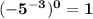 \mathbf{(-5^{-3})^0=1}