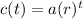 c(t)=a(r)^t