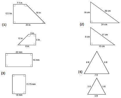 Which pairs of polygons are similar? Plz help