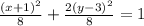 \frac{(x+1)^{2} }{8} + \frac{2(y-3)^{2} }{8} = 1