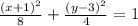 \frac{(x+1)^{2} }{8} + \frac{(y-3)^{2} }{4} = 1