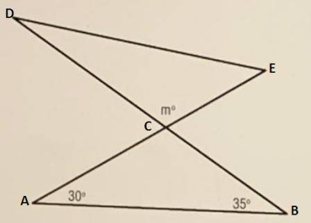 Find the value of m in the following figure. Note: The figure is not drawn to scale.

mº
mº=_____
AN