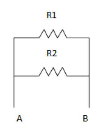 Two resistors are connected in parallel to a 12 V battery. The potential difference across one of th