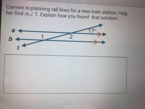 Carmen is planning rail lines for a new train station.  her find  m￼1. explain how you found&nb