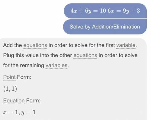 Solve the system by substitution.

1. 
5x + y = -17 
-3x - 3y = 3
Solve the systems by elimination.