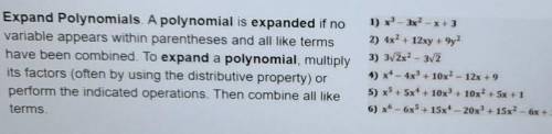 How do you expand polynomials?