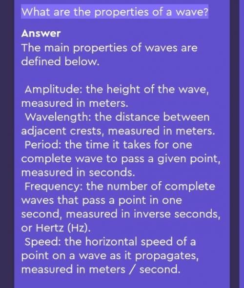 What characteristics, properties, or behaviors typically characterize as being a wave?