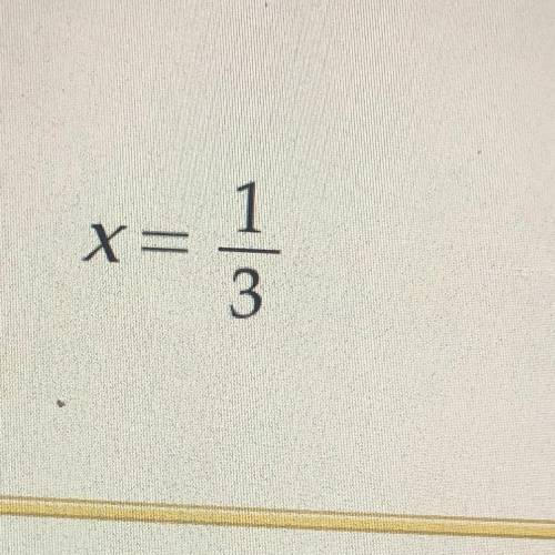 Find x in the equation:
(5^x)^3=5^1