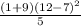 \frac{(1+9)(12-7)^2}{5}