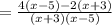 = \frac{4(x-5)-2(x+3)}{(x+3)(x-5)}