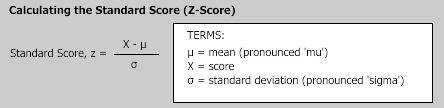 In what way does a z-score give an indication of how unusual a value is?  the larger it is the more 