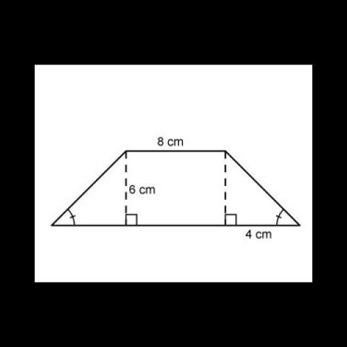 Me?  what is the area of the trapezoid? the diagram is not drawn to scale. a. 48
