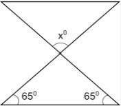 find the measure of angle x in the figure below:  50° 75° 115°&lt;