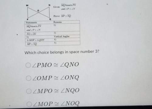 Which choice belongs in space number 3? a.zpmo = qnob. zomp – onqc.zmpo = nqo