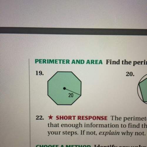 Ineed to find the perimeter and area of the regular polygon.