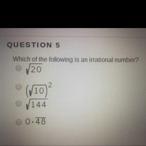 Which of the following is an irrational number?  (see pic)