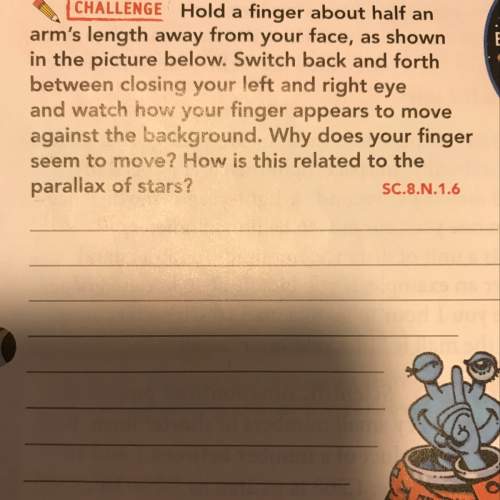 Why does your finger seem to move? how is this related to the parallax of stars?