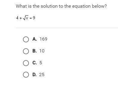 What is the solution to the equation below? see image