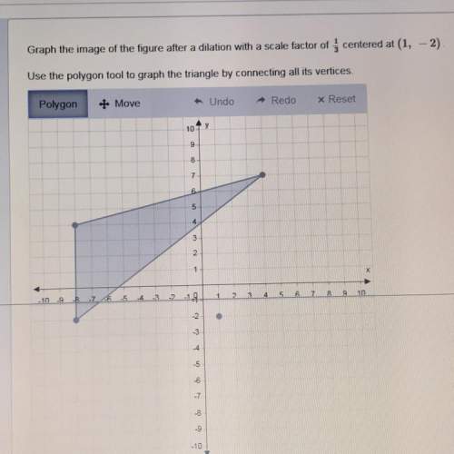 Graph the image of the figure after a dilation with a scale factor of centered at (1, - 2)