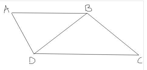 In the figure below, the following is true: angle abd is congruent to angle cdb and angle dbc is co